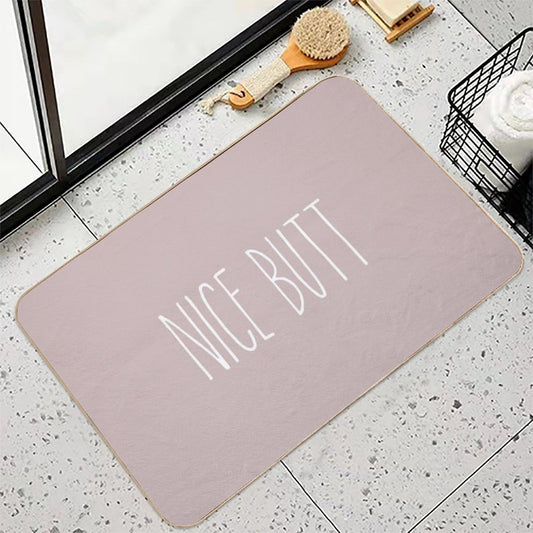 Nice Butt Matching Bath Mat And Shower Curtain Bath Mat