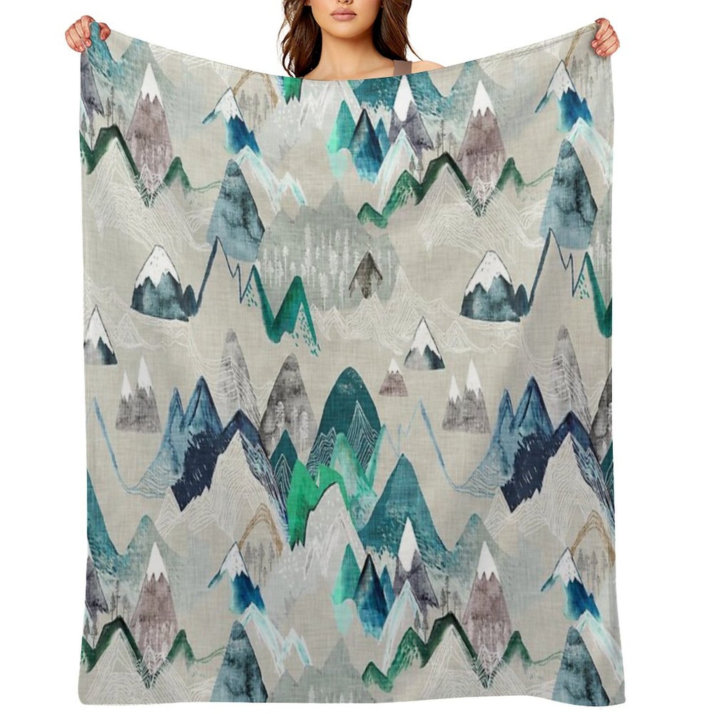 Call of The Mountains (in Evergreen) Throw Blanket