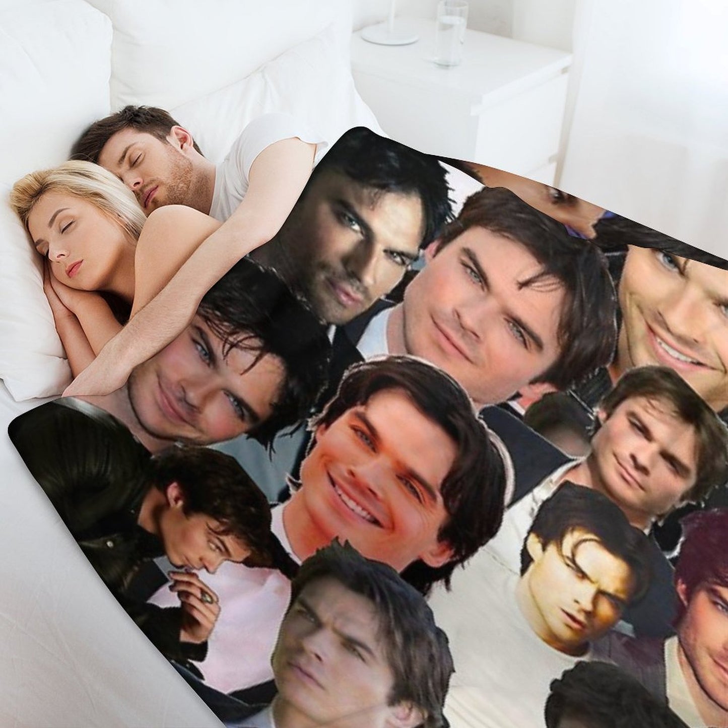 Ian Somerhalder Photo Collage Throw Blanket