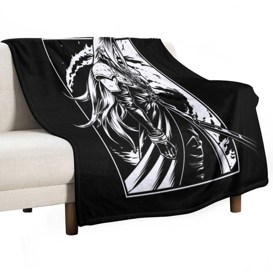 The Man in Black Cape Throw Blanket