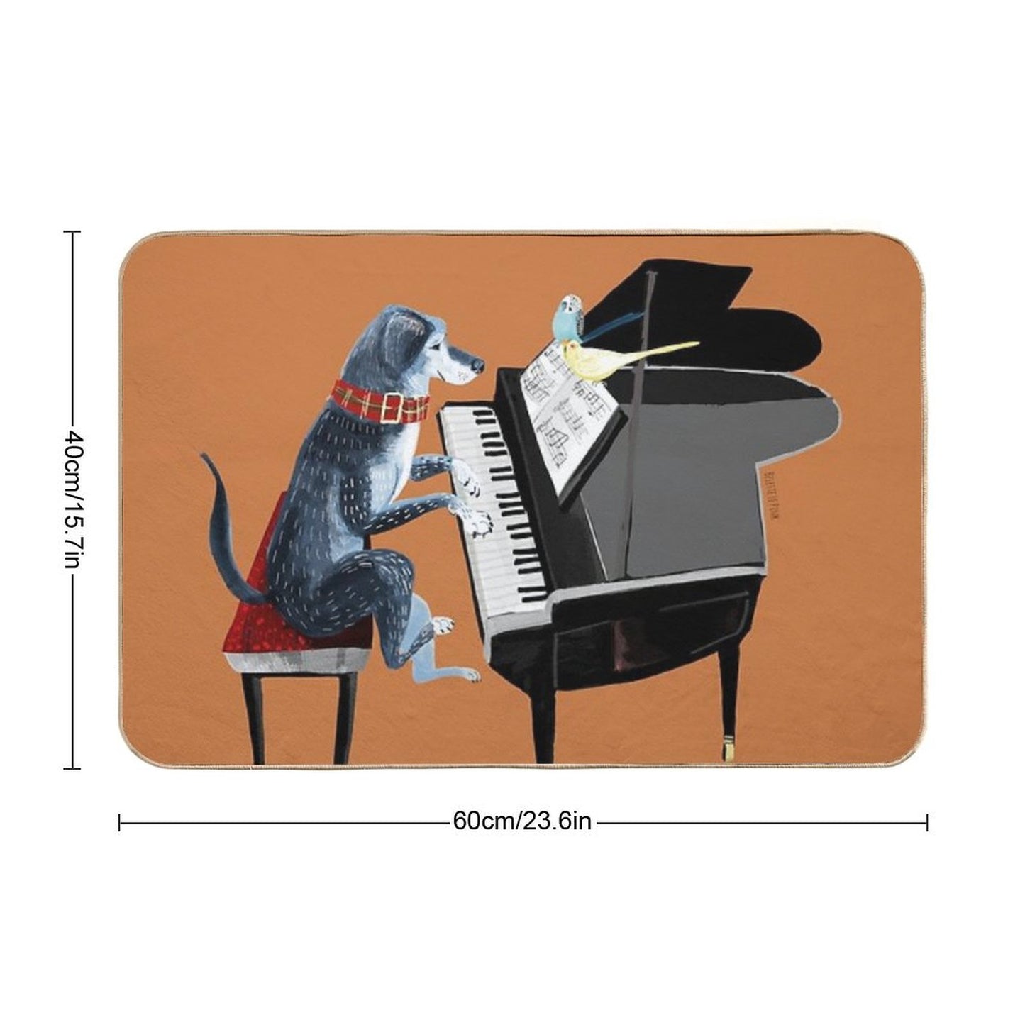 Piano Lesson with Angel Bath Mat
