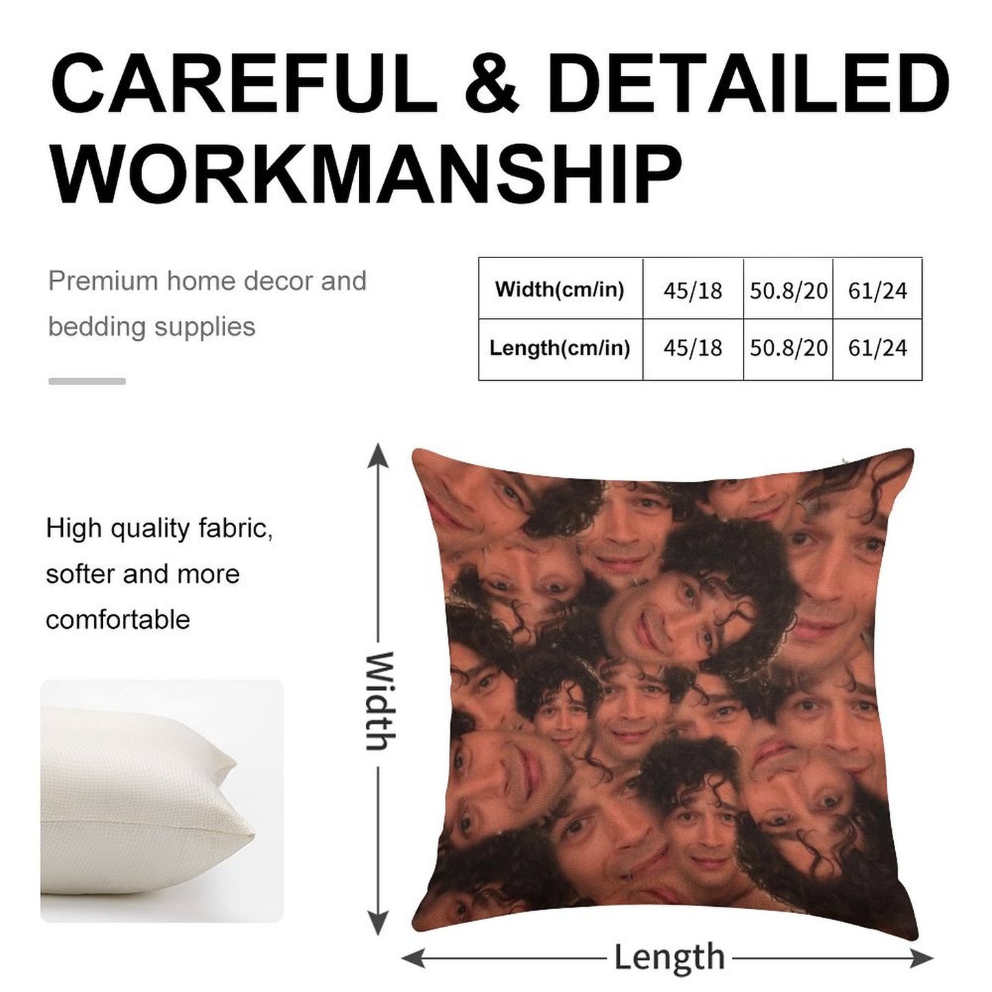 Matty Healy Linen Throw Pillow Cover