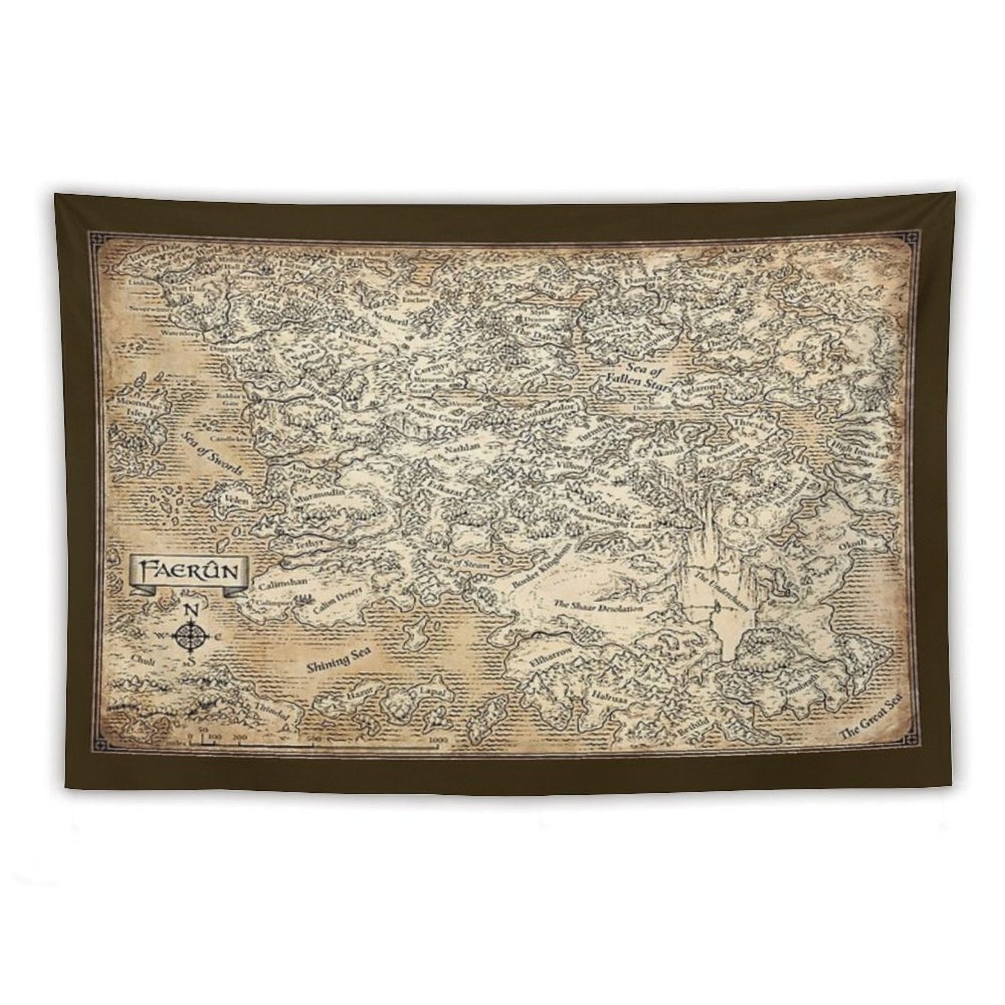 Annotated Map Of Faerun Tapestry