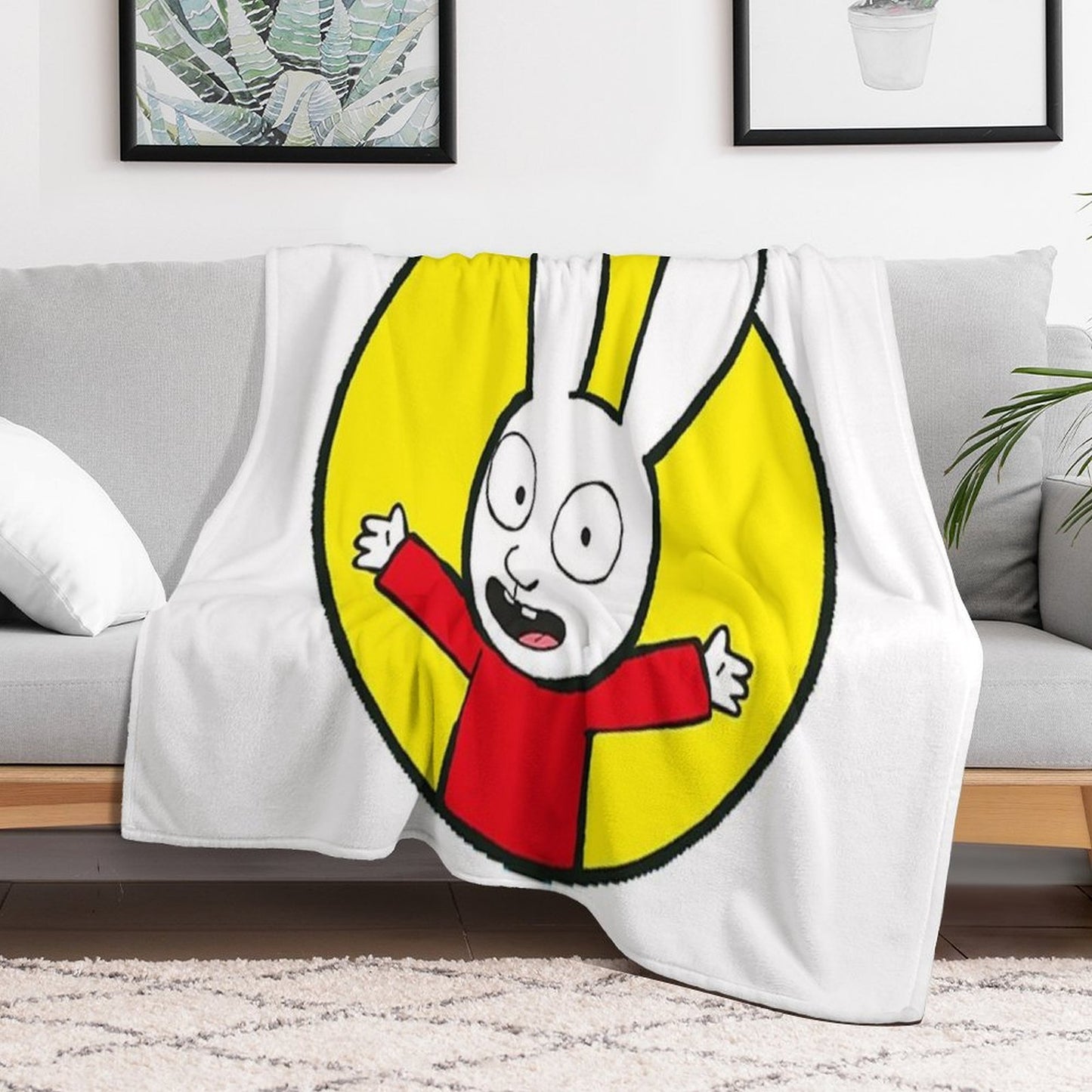 Simon The Rabbit Throw Blanket