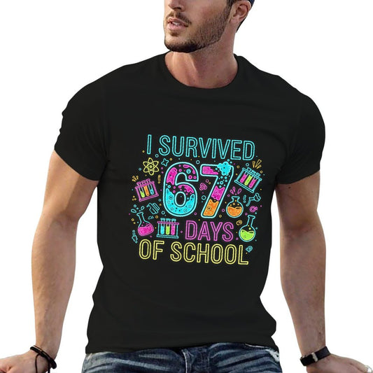 I Survived 67 Days of School Funny 67 Meme Science Teacher Breathable T-Shirt