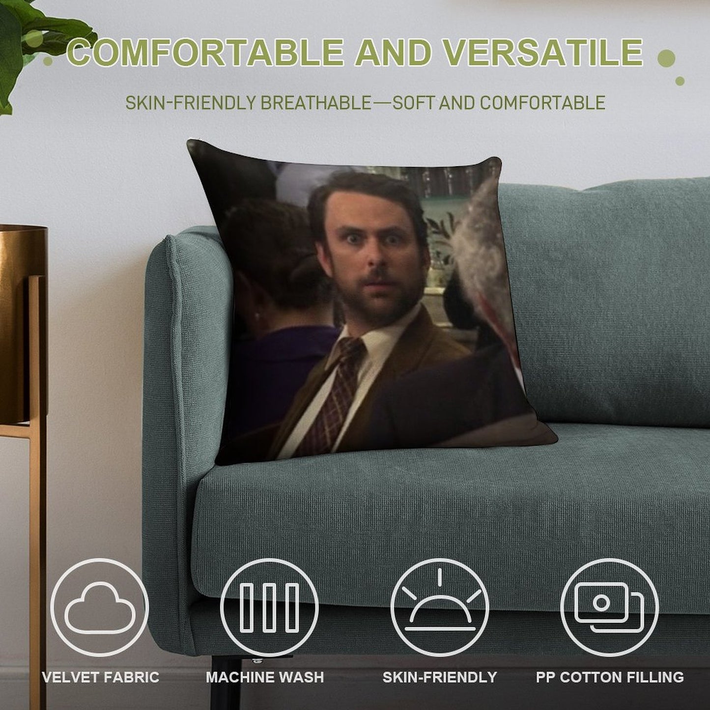 ASIP Soft Hidden Zipper Throw Pillow