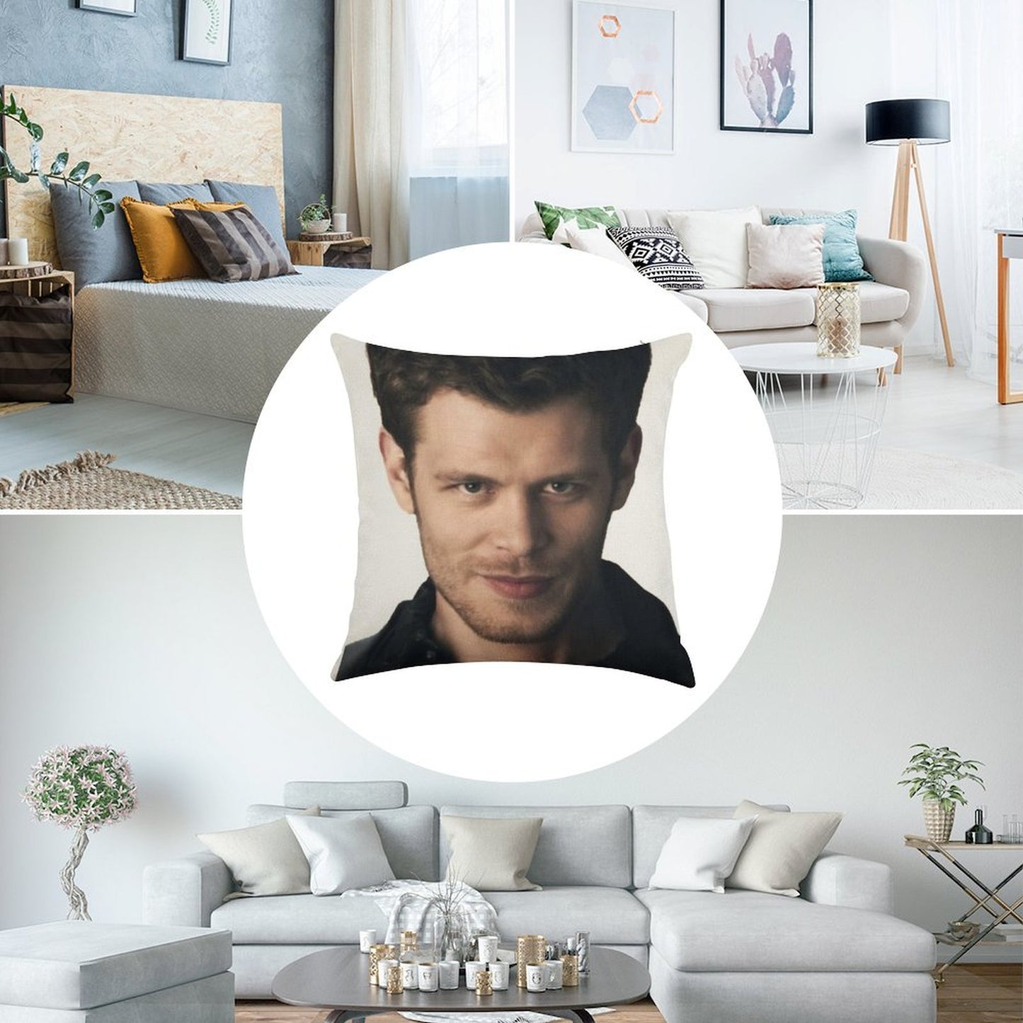 Hardest Original  Klaus Linen Throw Pillow Cover