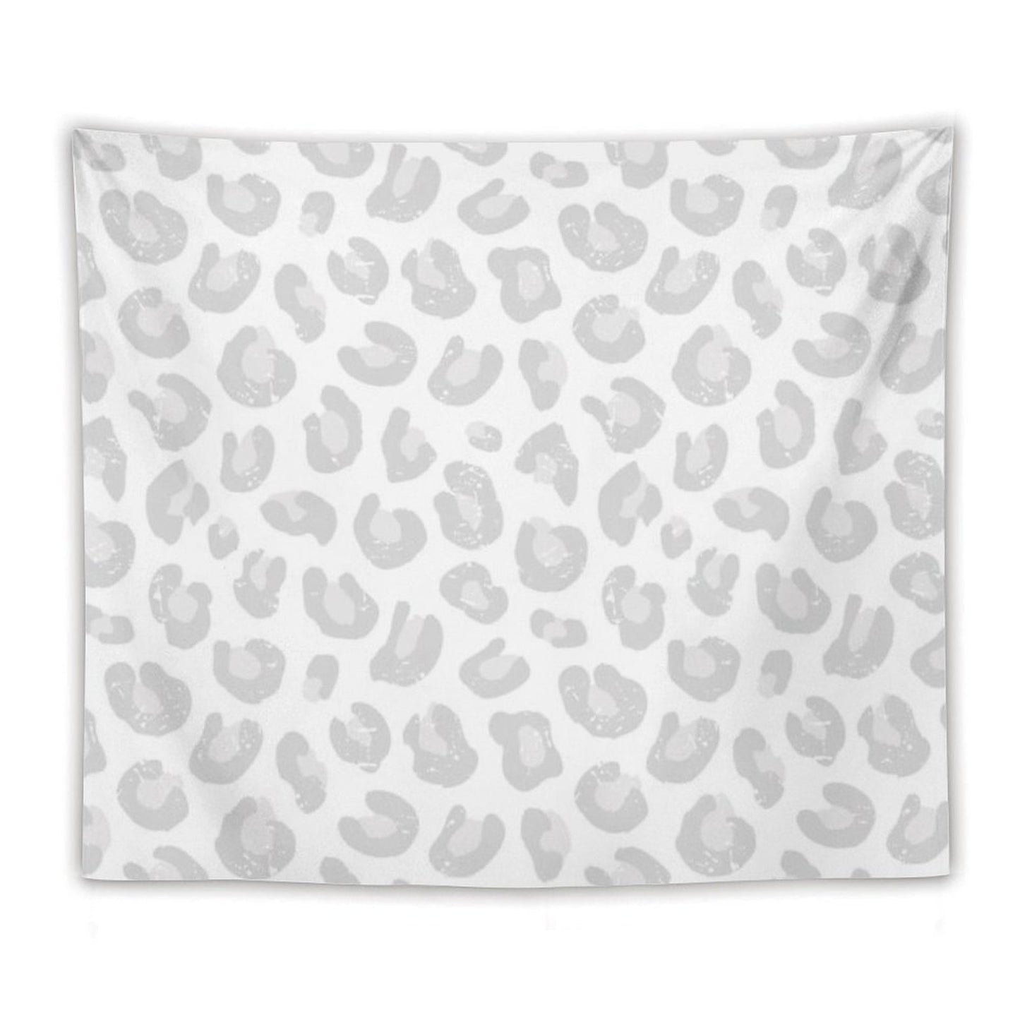 Leopard Print - Silver Gray And White Tapestry