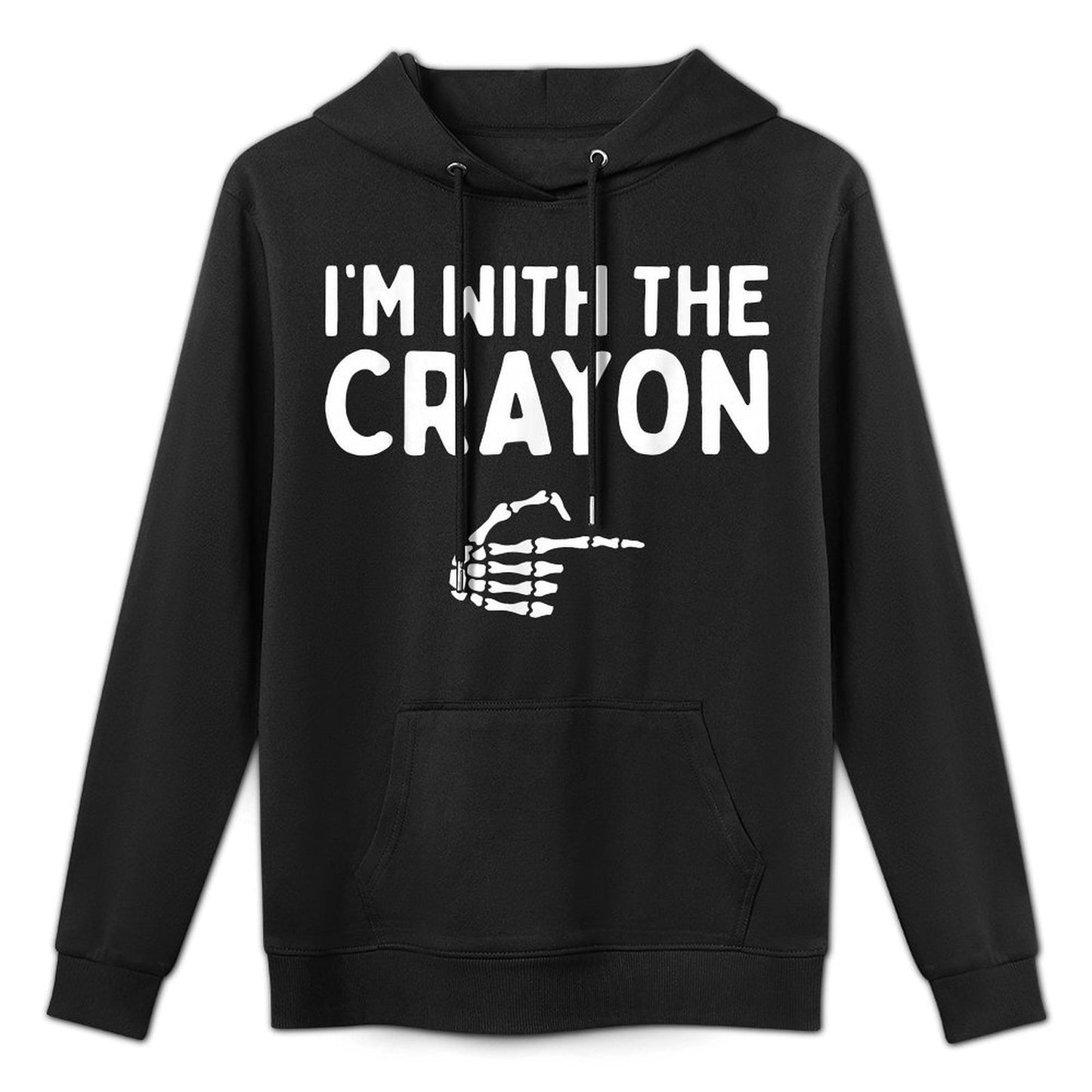 Im With The Crayon Funny Halloween Costume Matching Couples Machine Washable Hoodie