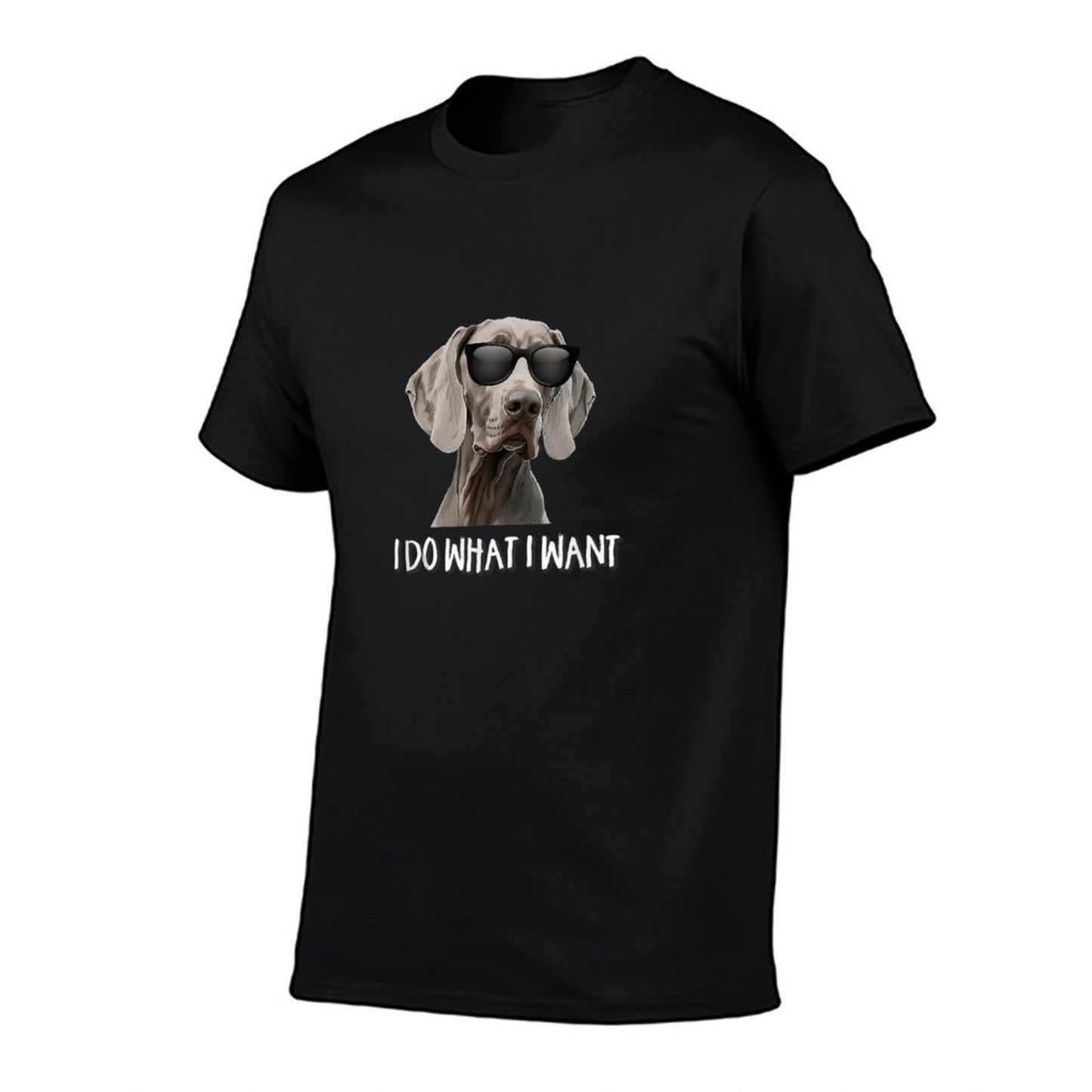 Funny Weimaraner Dog Design Giftss &s Cute Do What I Want Weimaraner Lover Black Unisex Women's Classic Fit Crew Neck T-Shirt