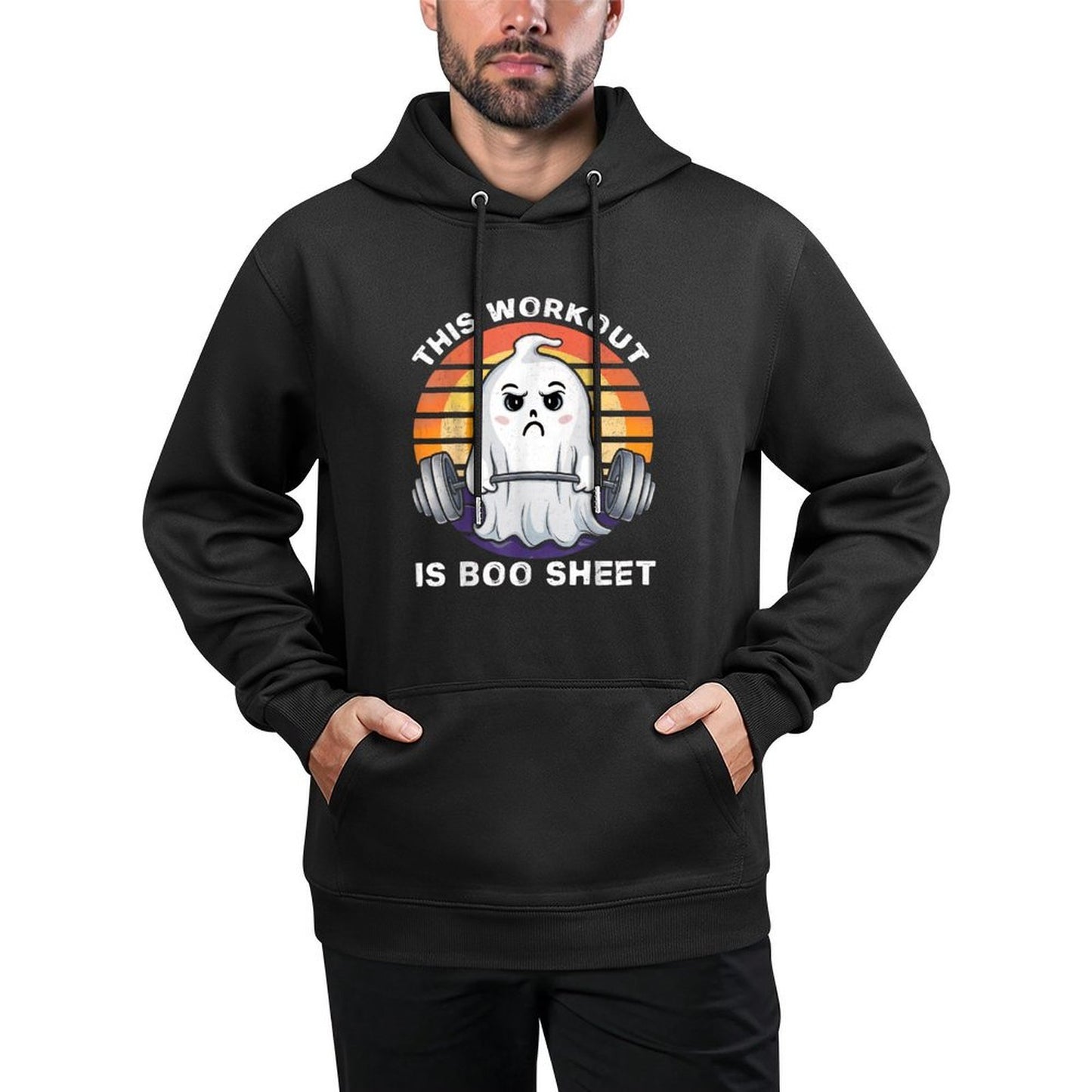 This Workout Is Boo Sheet Funny Halloween Boo Gym Ghost All-Day Comfort Hoodie