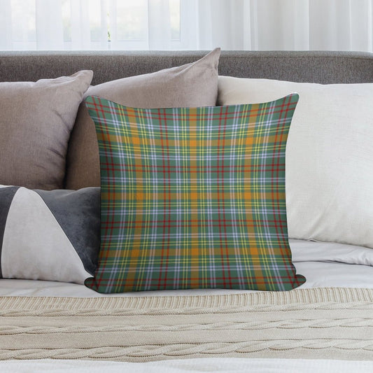 O'Brien Tartan Pattern Colorful Irish Plaid Soft Luxury Feel Throw Pillow