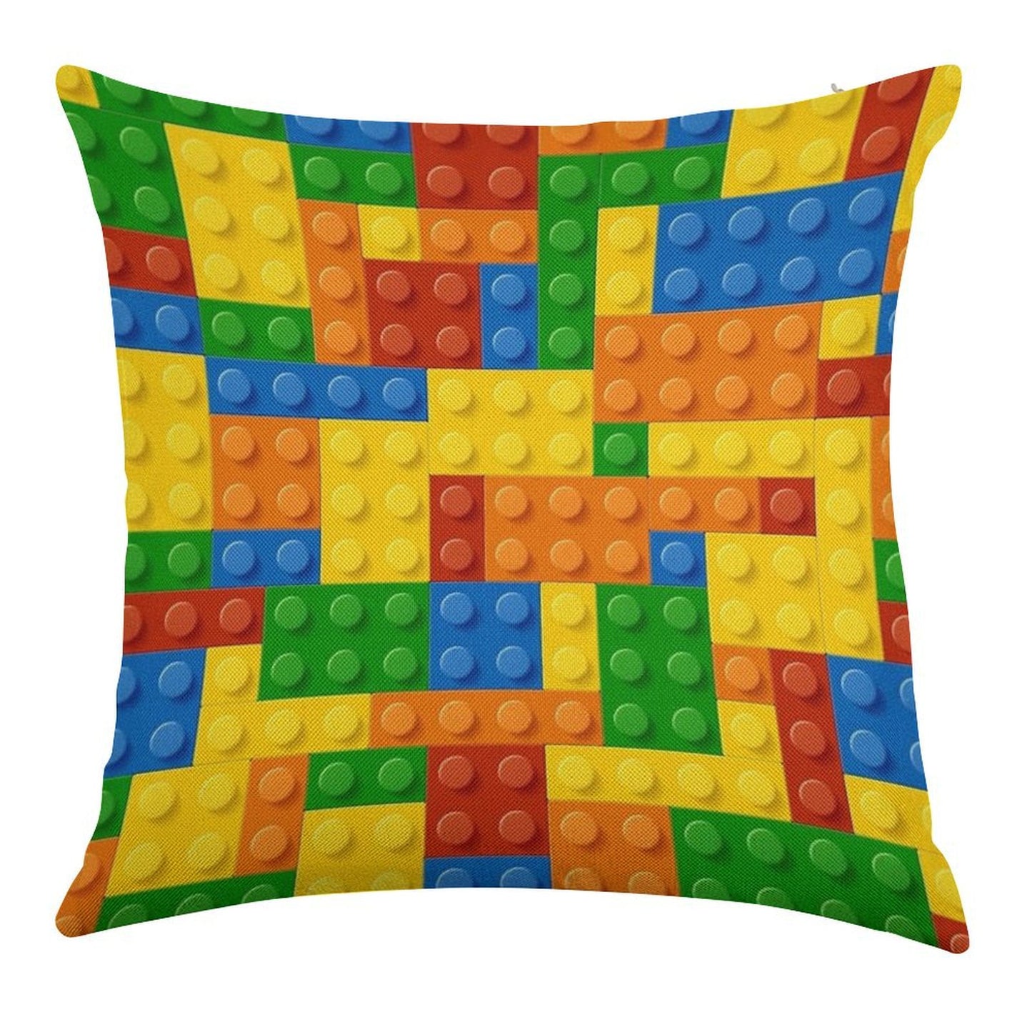 Building Blocks Construction Brick Linen Throw Pillow Cover