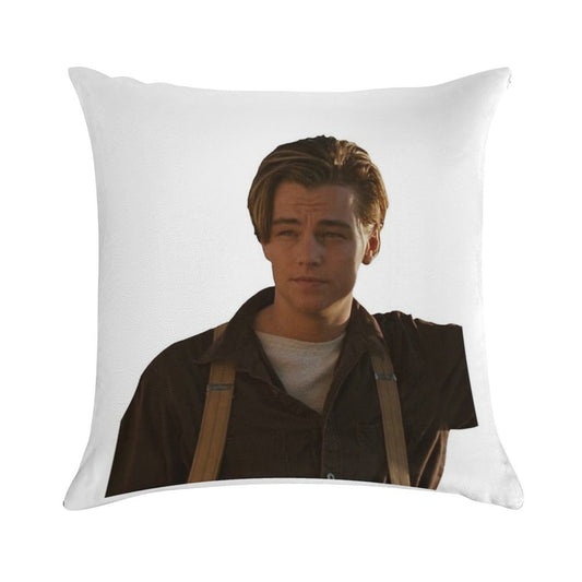 Jack Dawson from Titanic Soft Shrink-Resistant Throw Pillow