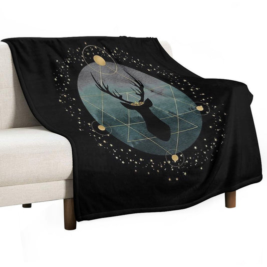 Throne of Glass- Forest Stag Throw Blanket