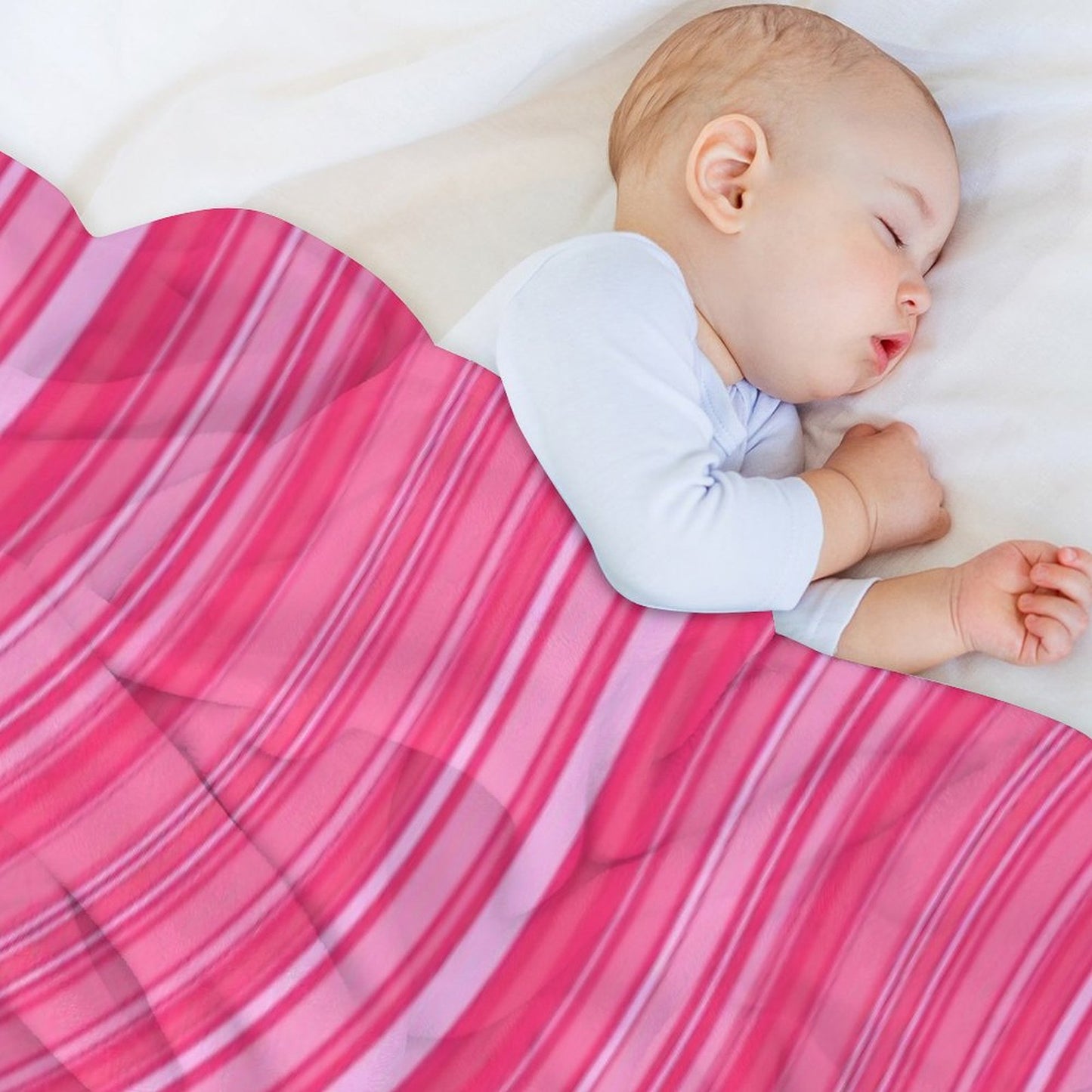 Vibrant Pink Flow Throw Blanket