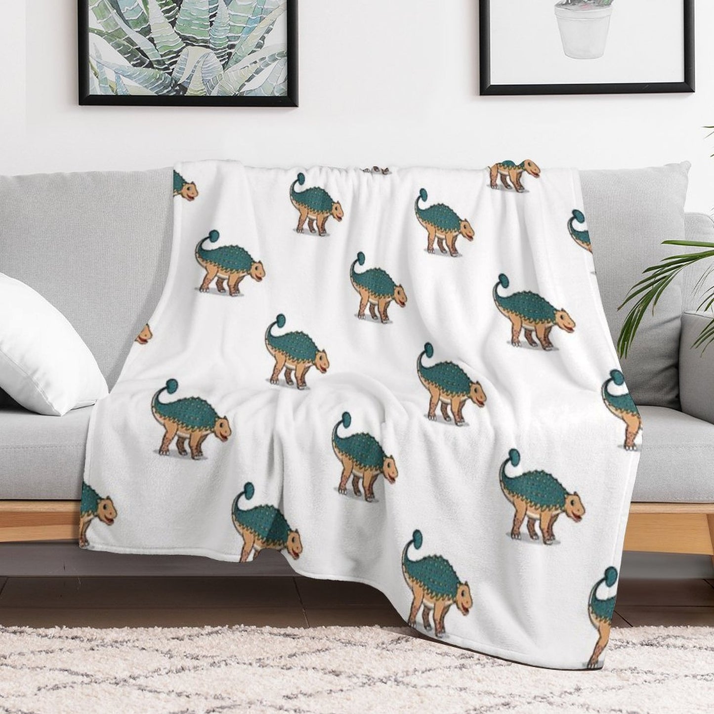 Ankylosaurus Throw Blanket