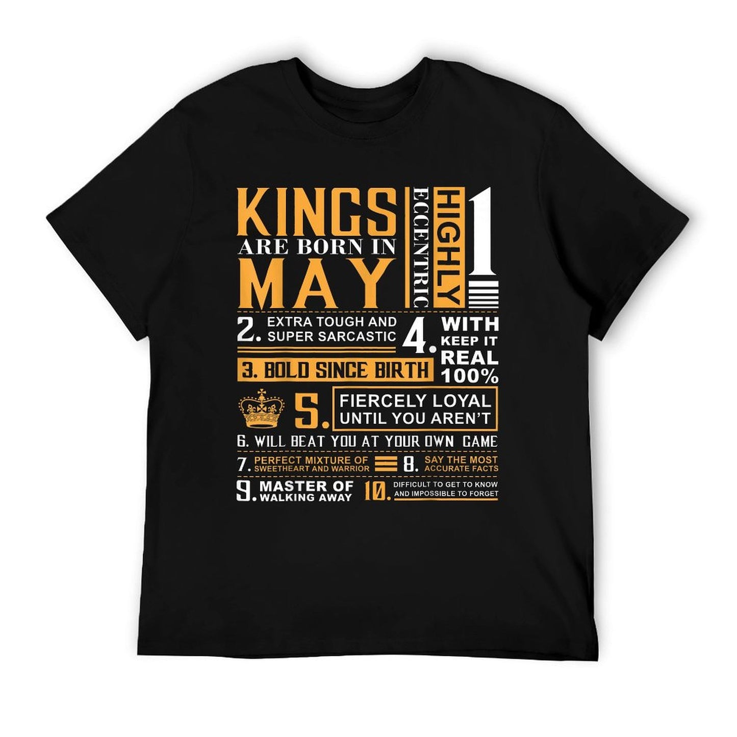 May Birthday Gifts - Kings Are Born In May T-Shirt
