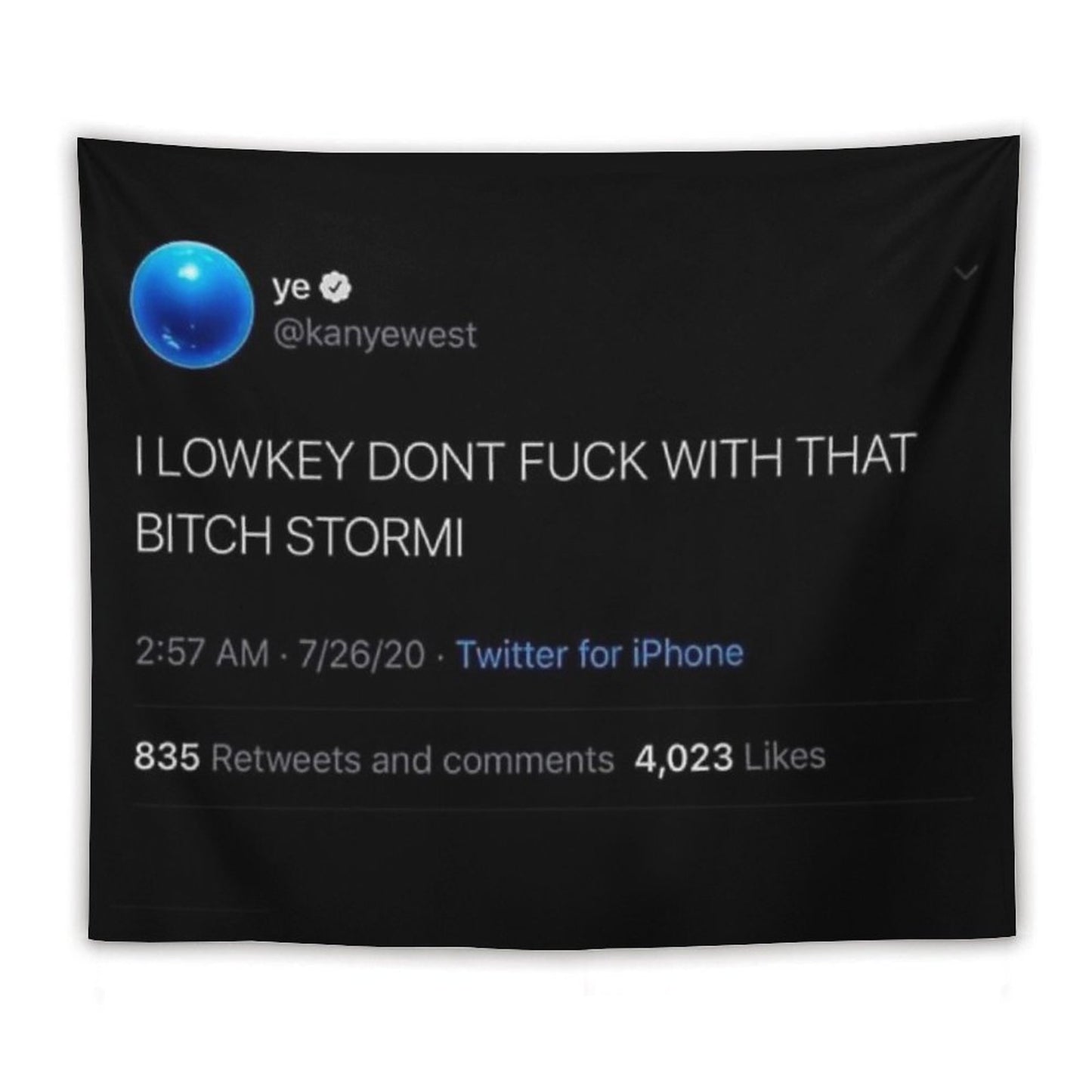 I Low Key Don’t F with That B Stormi Tweet Tapestry
