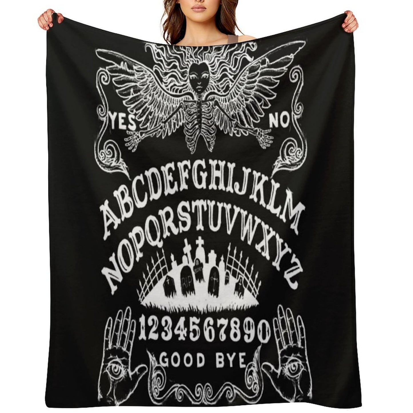 Angel of Death Witch Board Throw Blanket