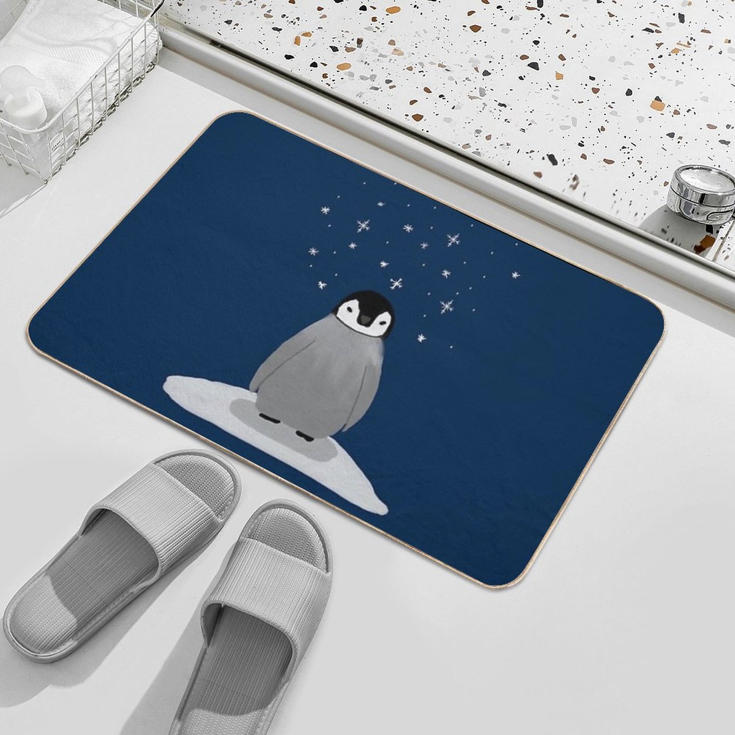 Happy Little Penguin Bath Mat