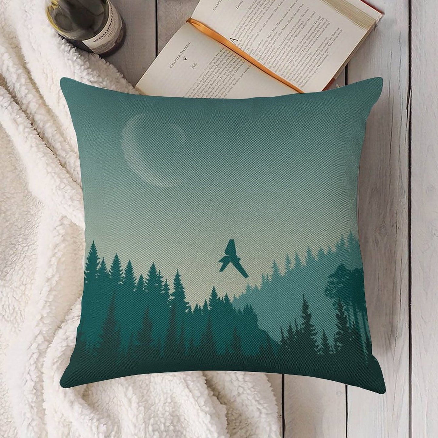 Endor Poster Linen Throw Pillow Cover