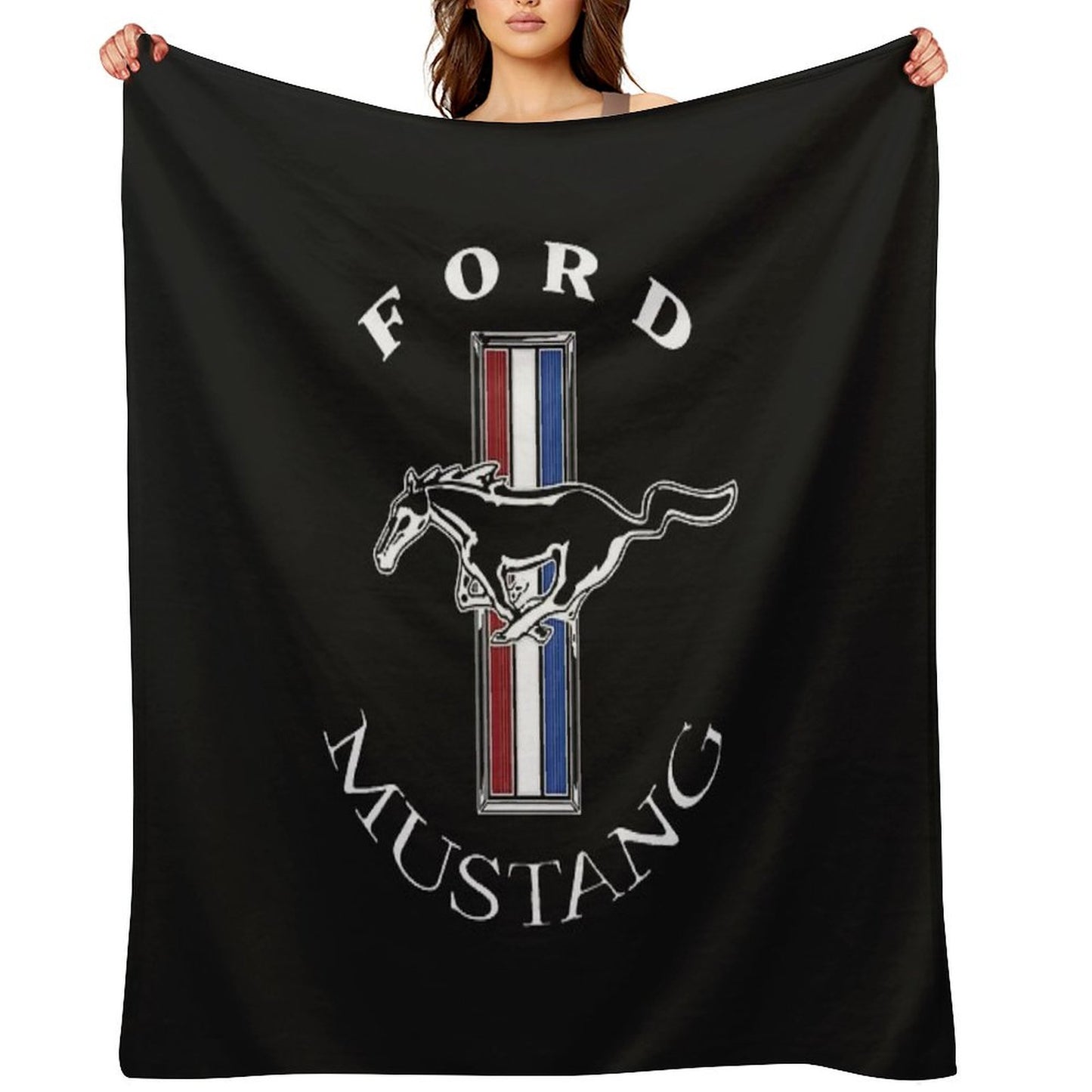 Ford Mustang Logo COLOUR Throw Blanket