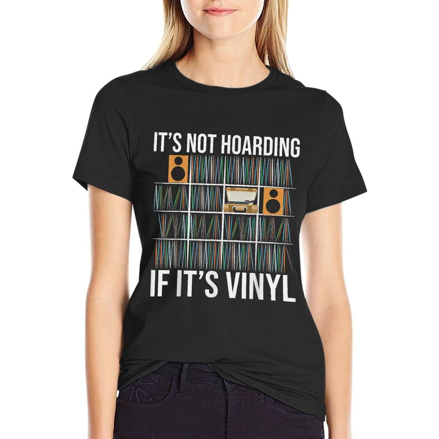 It's Not Hoarding If It's Vinyl Funny Vinyl Records Lover T-Shirt