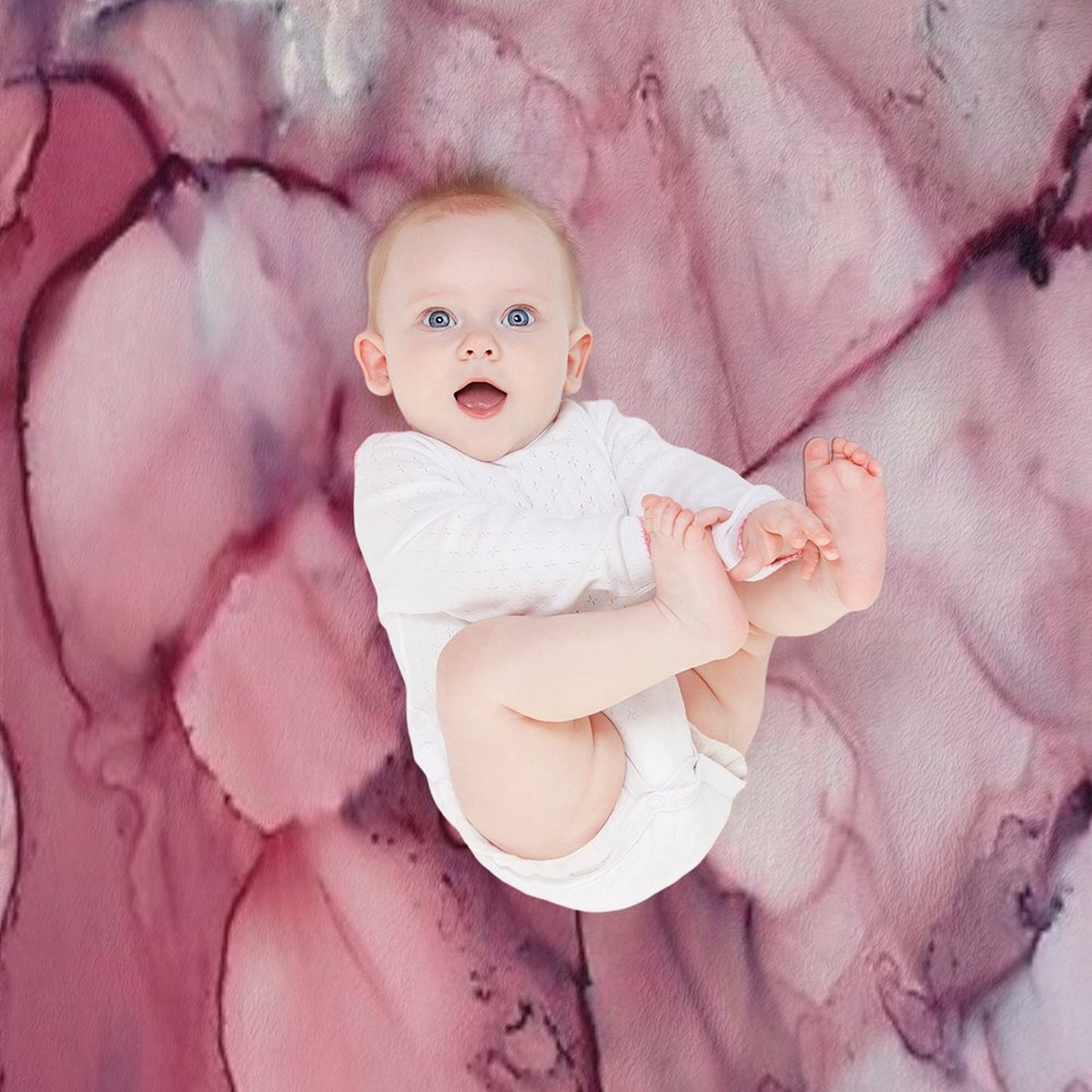 Liquid Mauve Abstract Throw Blanket
