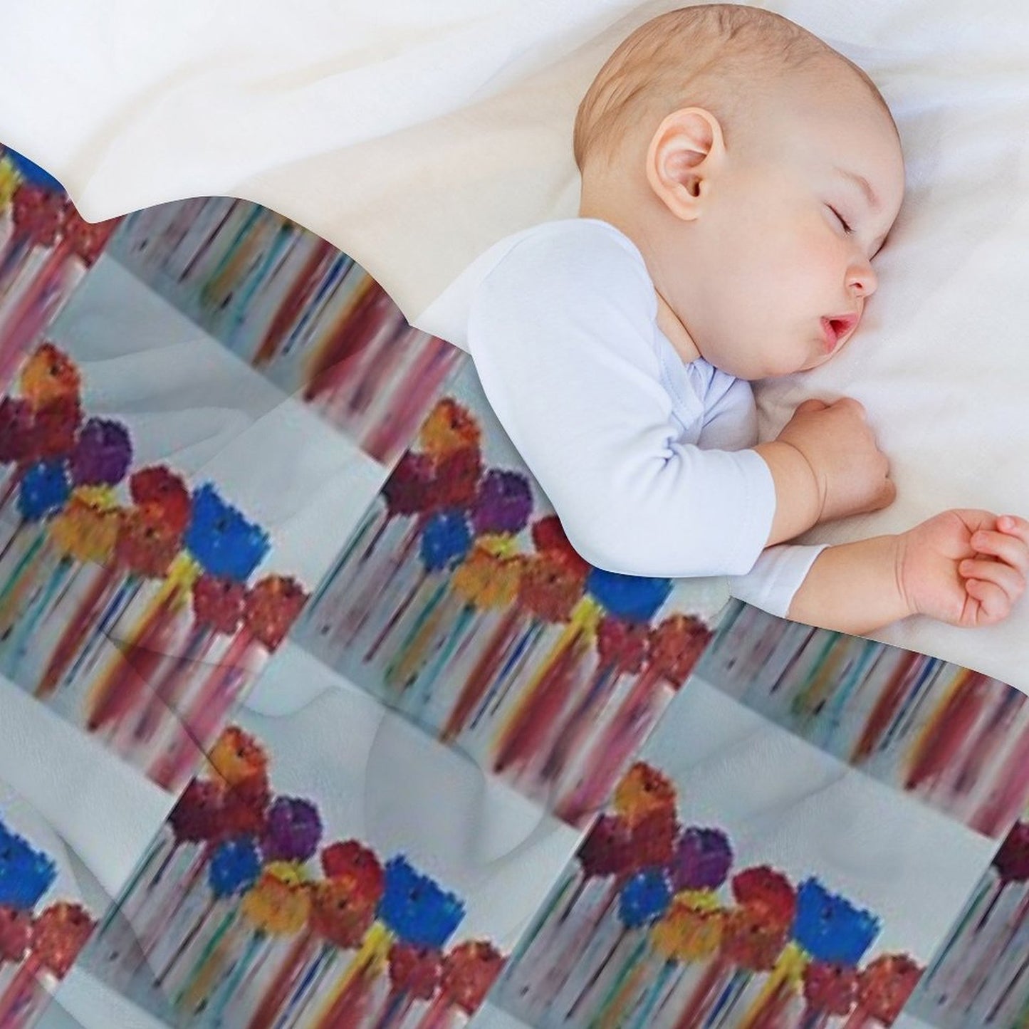 Abstract Bloom Throw Blanket