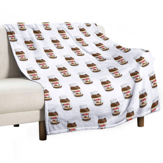 Real Nutella Throw Blanket