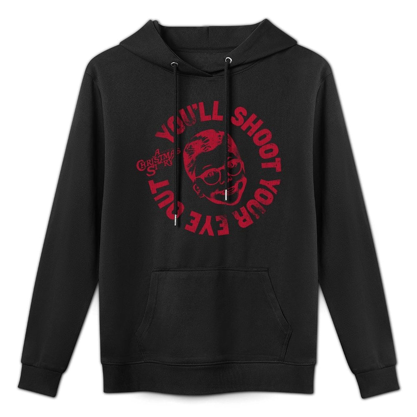 A Christmas Story Round Ralphie Youll Shoot Your Eye Out Shape Retention Hoodie