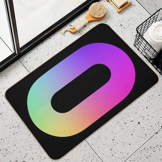 Rainbow Holographic Oculus VR Logo Bath Mat