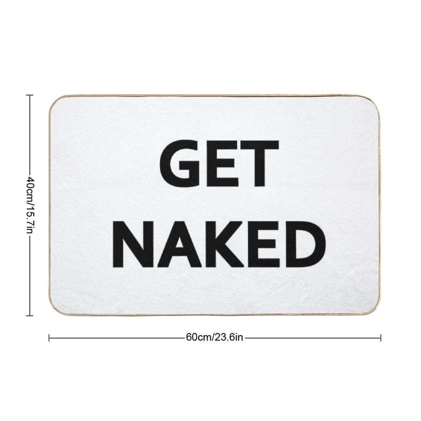 'Get Naked' Shower CurtainBath Mat Bath Mat