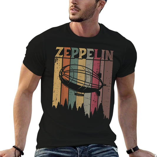 Retro Zeppelin 70s 80s Dirigible Airship Zepelin Zepplin Graphic-printed T-Shirt