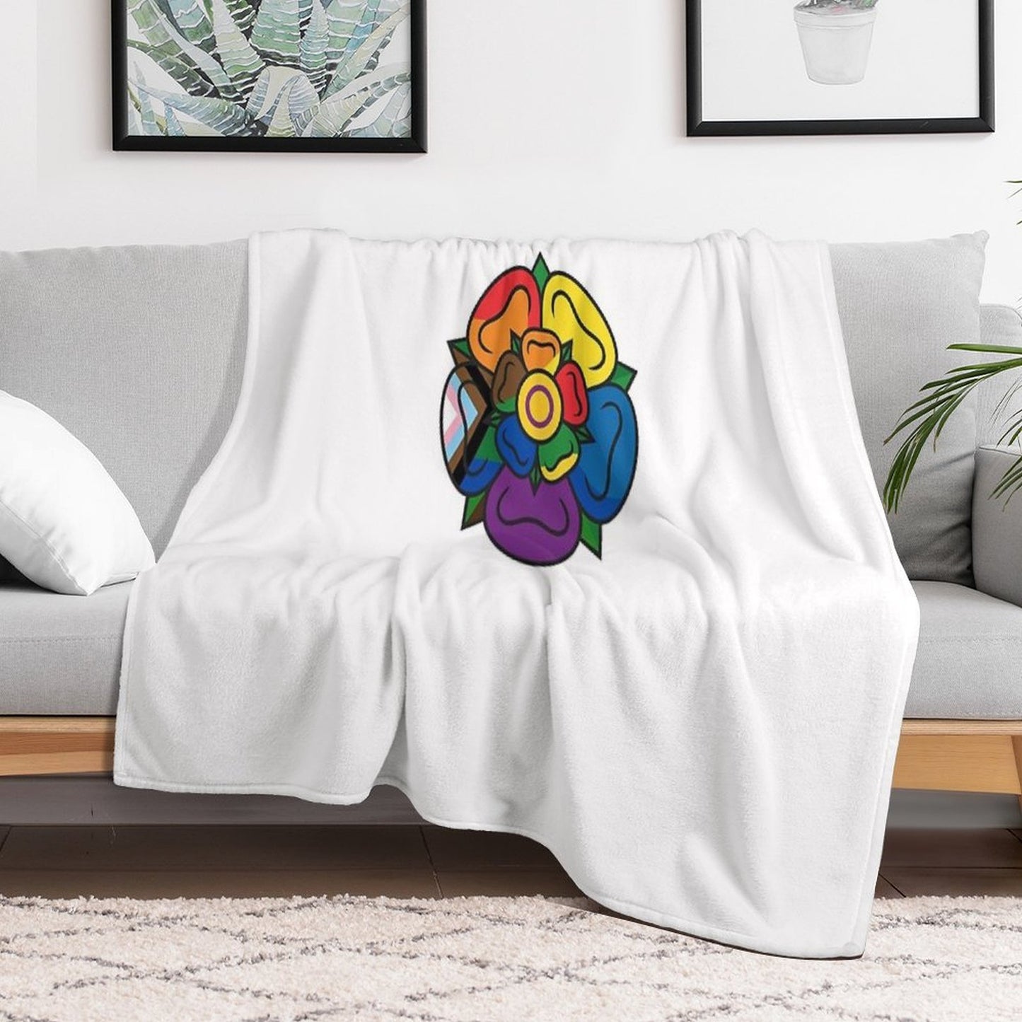 Pride Bloom Throw Blanket