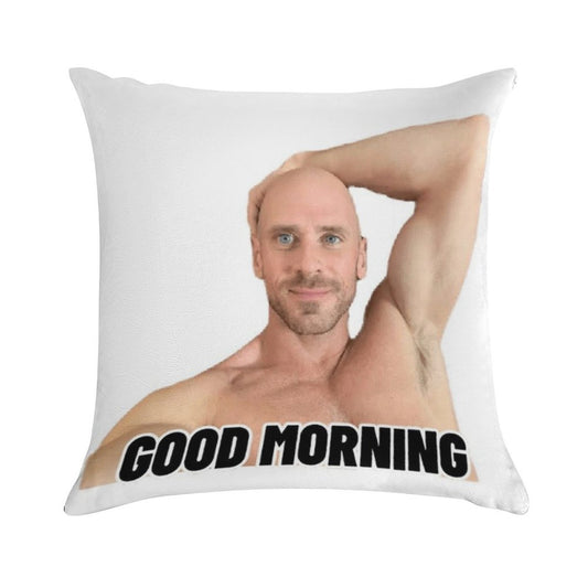 Johnny Sins Good Morning Soft Durable Construction Throw Pillow