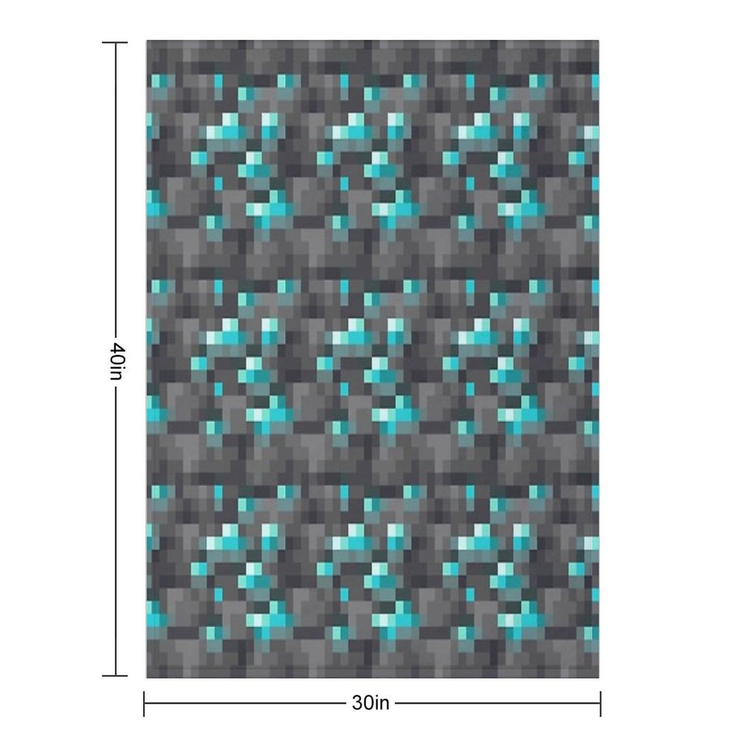 Deepslate Diamond Ore Throw Blanket
