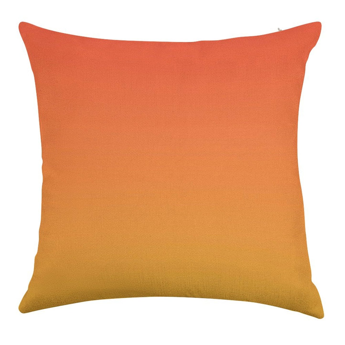 Preppy Modern Trendy Abstract Yellow Orange Ombre Linen Throw Pillow Cover