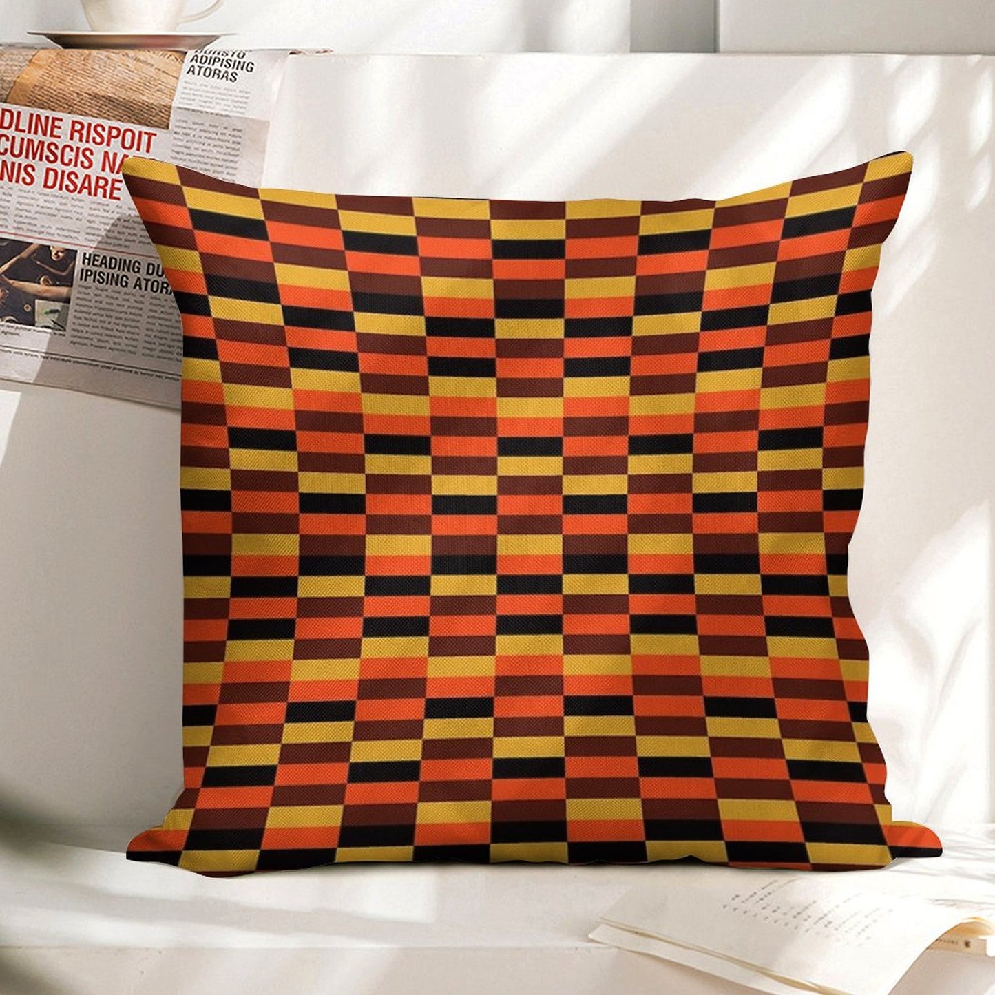 London Underground Train Seat Cover Linen Throw Pillow Cover