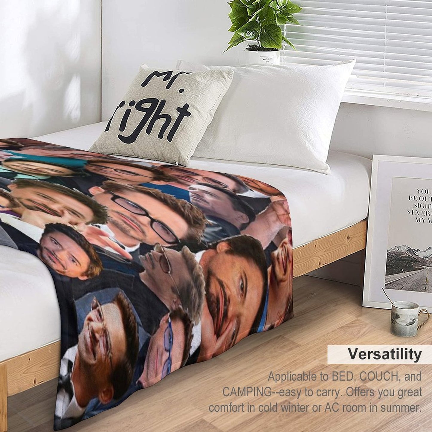Robert Downey Jr. Photo Collage Throw Blanket