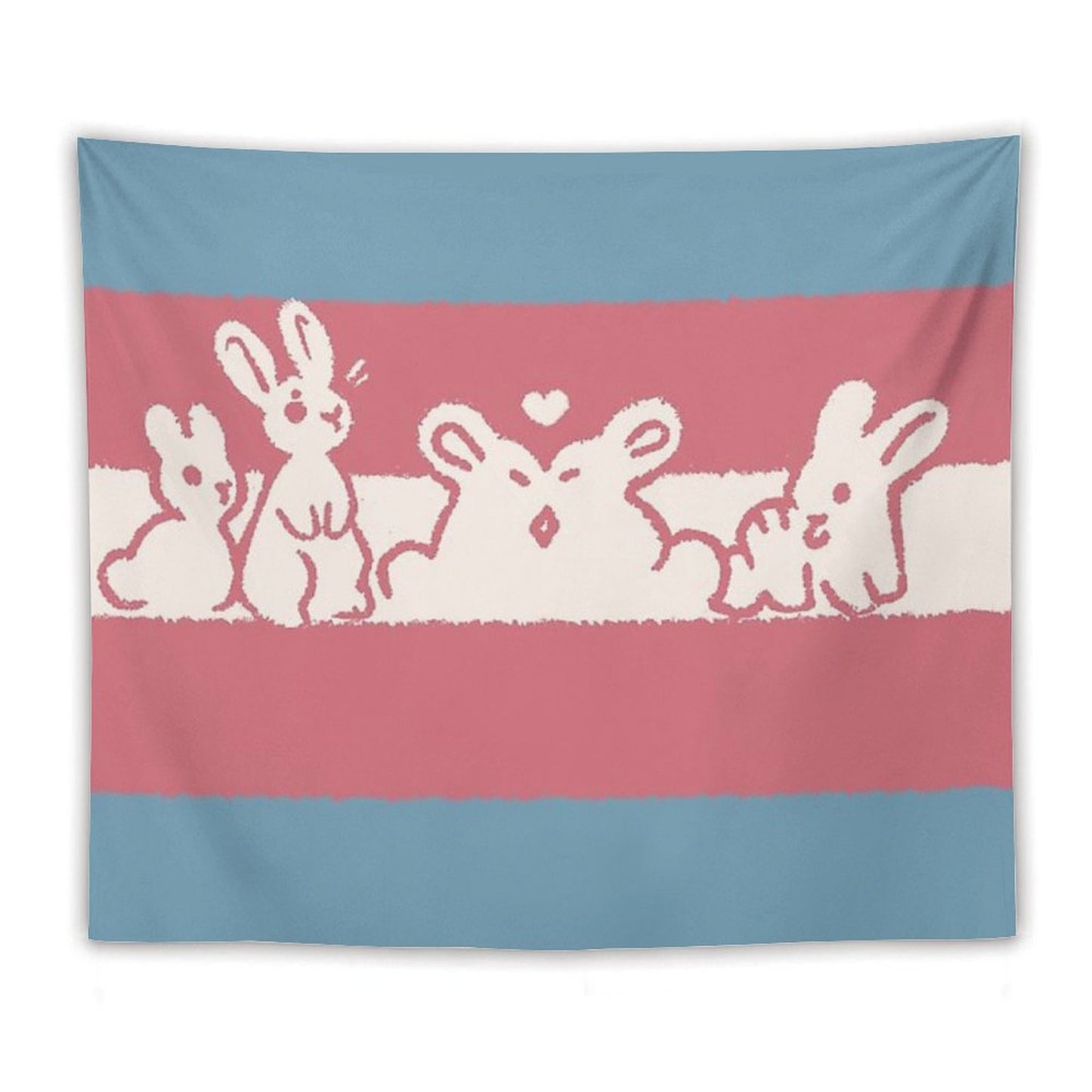 Trans Flag Bunnies Tapestry