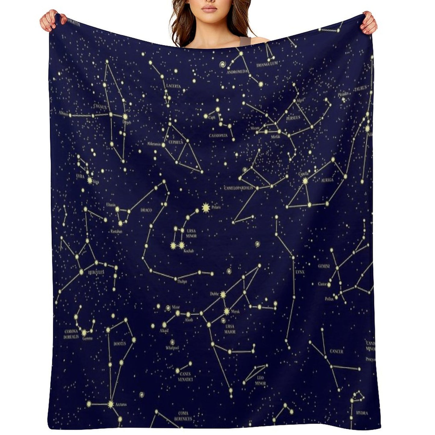 Constellation Astronomy Star Map Night Sky Throw Blanket
