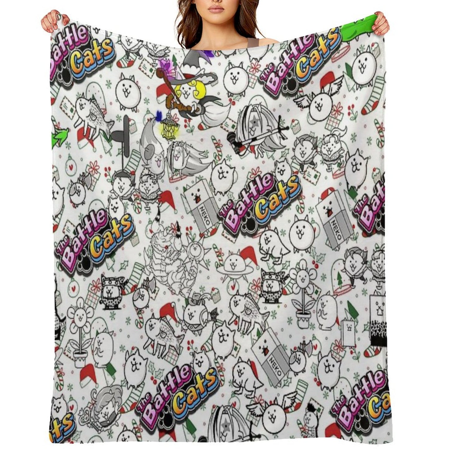 Battle Cats Throw Blanket