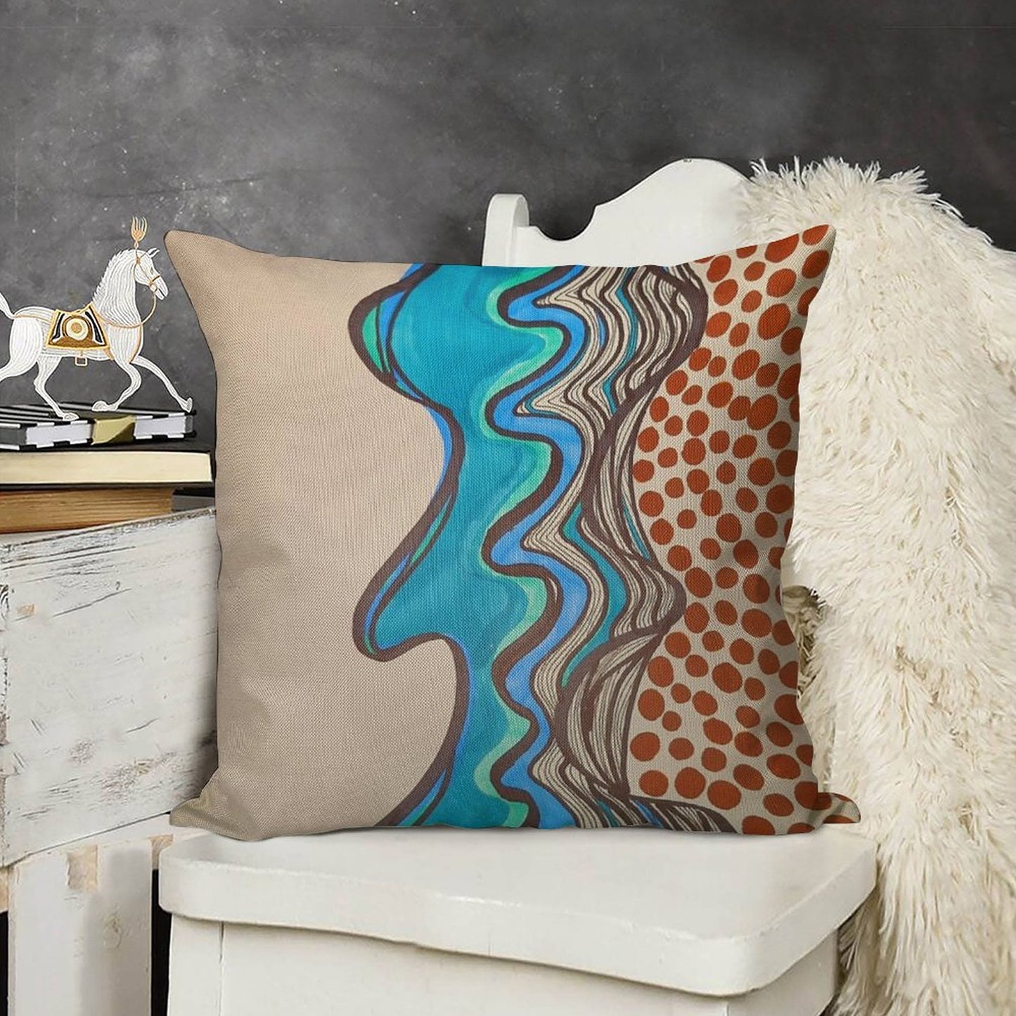 Saltwater Dreaming Linen Throw Pillow Cover
