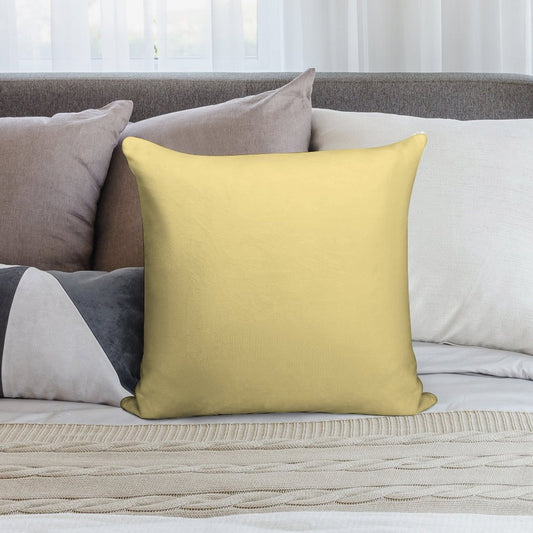 Pale Yellow Solid Colour Soft Style Accent Throw Pillow