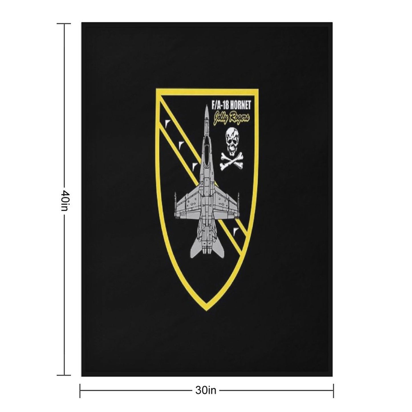 FA-18 Hornet Jolly Rogers Throw Blanket