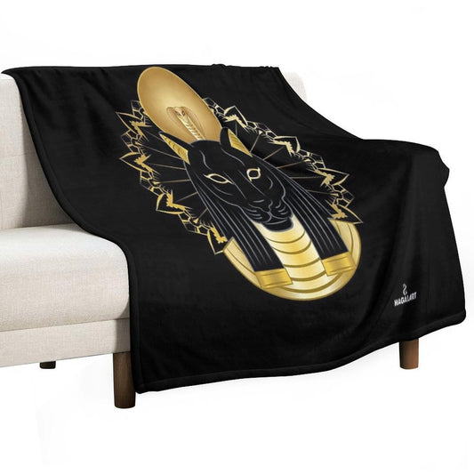 The Egyptian Goddess Sekhmet Throw Blanket