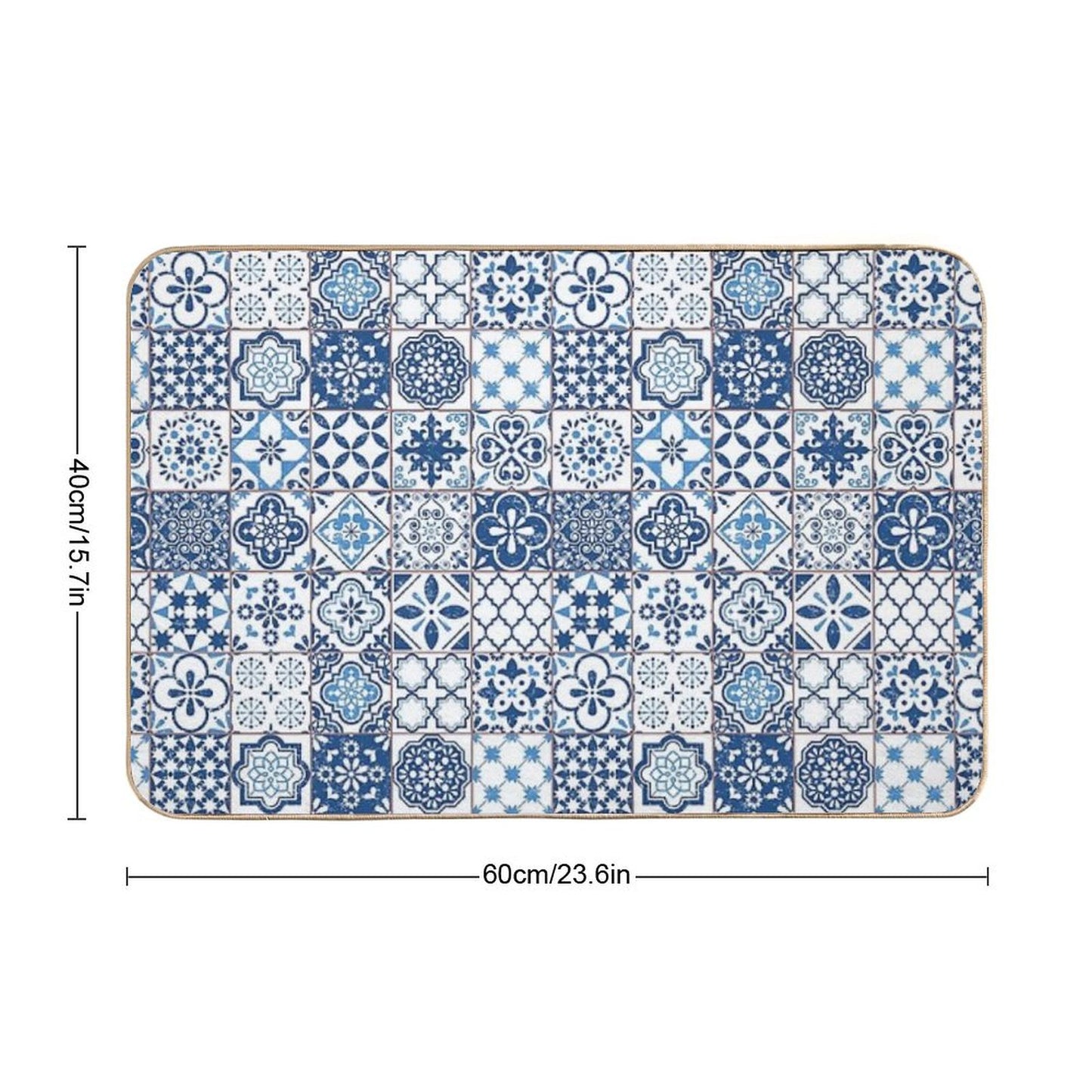 Portuguese Azulejos Bath Mat