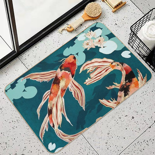 Metallic Koi VII Bath Mat